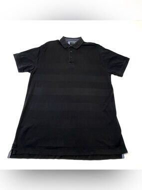 Wayne Gretzky Collection No. 99 Black Striped Polo Shirt - Size Large